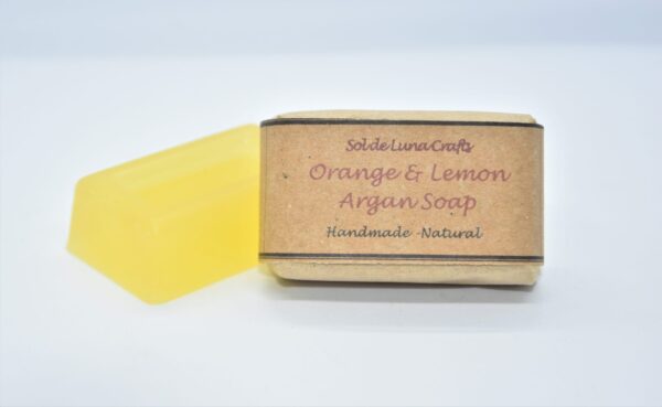 orange lemon argan soap