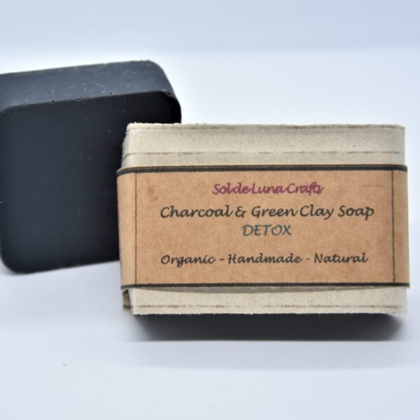 charcoal green clay soap