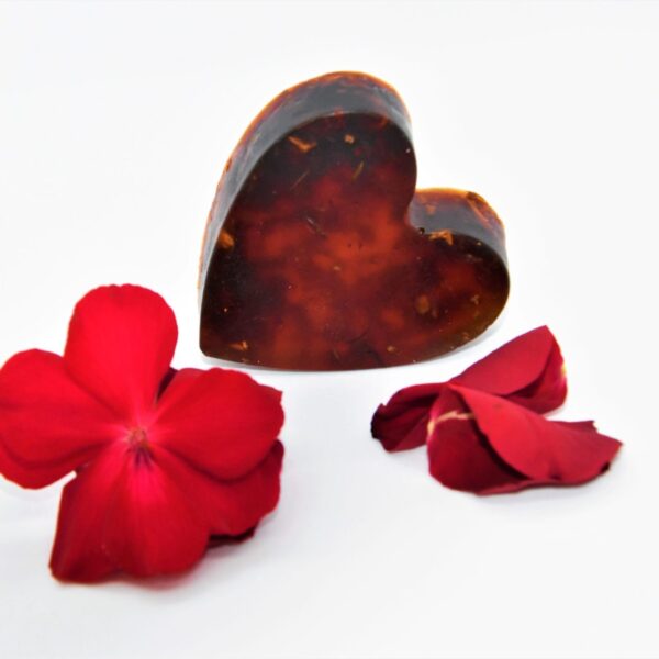 Heart Shape Rose Petal Soap