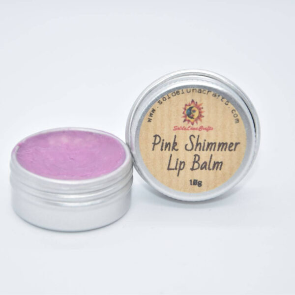 pink shimmer lip balm