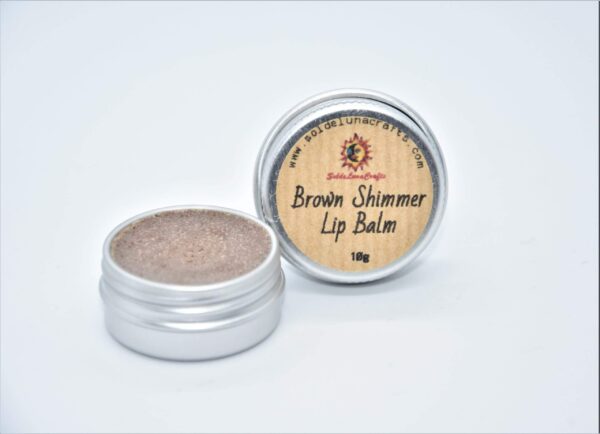 brown shimmer lip balm