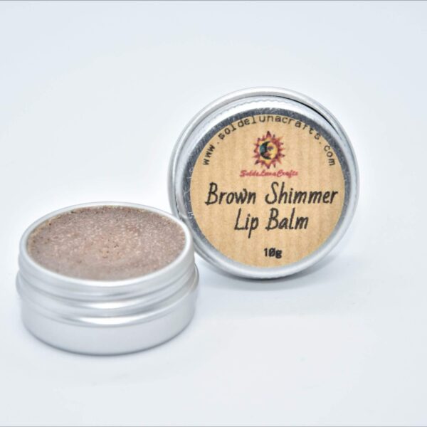 brown shimmer lip balm