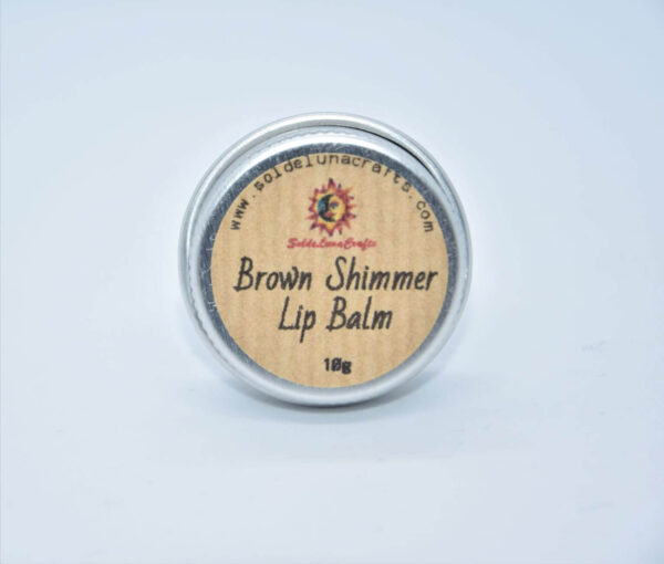 brown shimmer lip balm