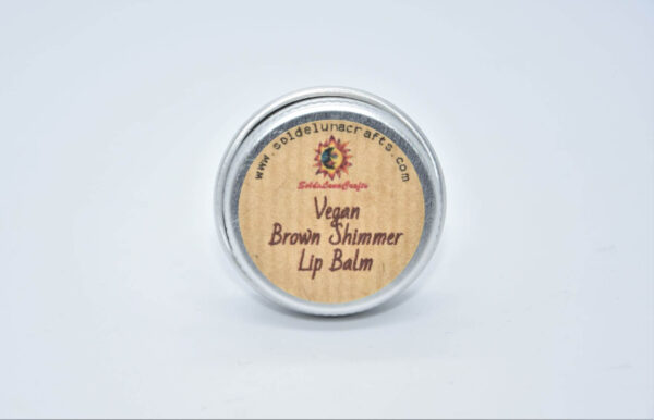 vegan brown shimmer lip balm