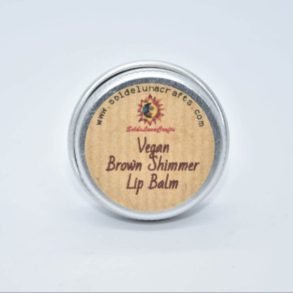 vegan brown shimmer lip balm