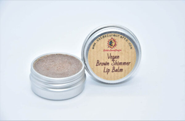 brown shimmer lip balm