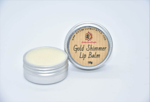 gold shimmer lip balm