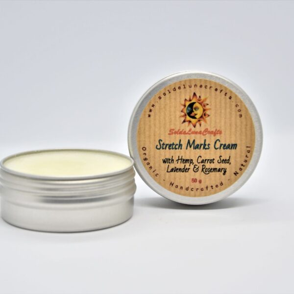 stretch marks cream hemp, carrot seed, lavender, rosemary